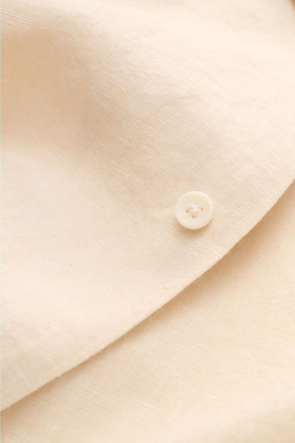 PERCIVAL Linen short sleeve shirt — Beige