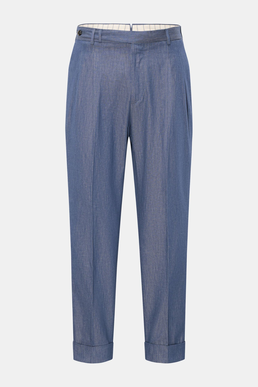 PT TORINO Cotton trousers 'Carrot Fit' — Dark blue