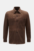 RIFUGIO Suede jacket — Dark brown