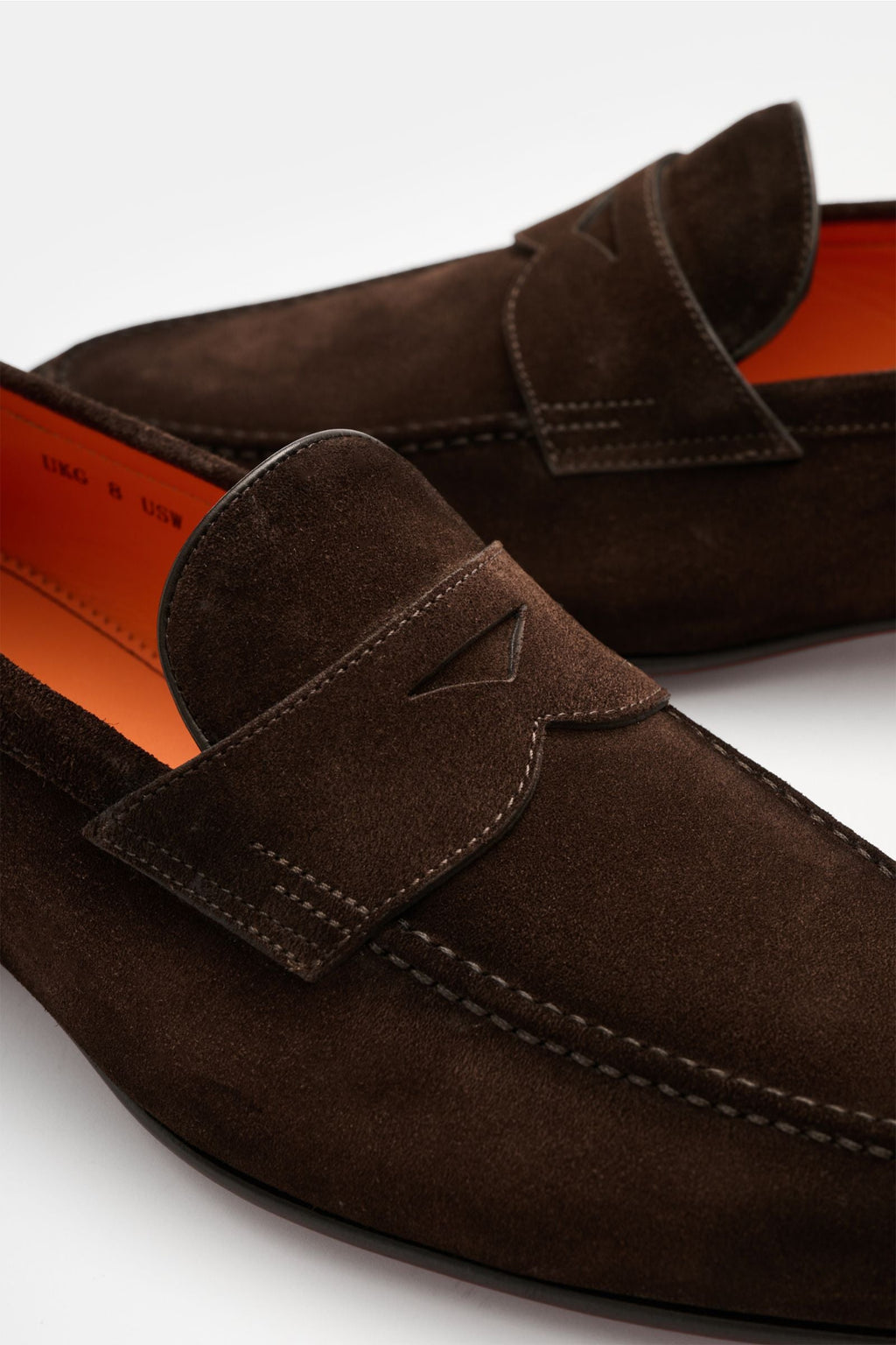 SANTONI Penny loafers 'Carlos' — Dark brown