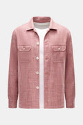 STILE LATINO Overshirt 'Gu Texas' dark red / off-white