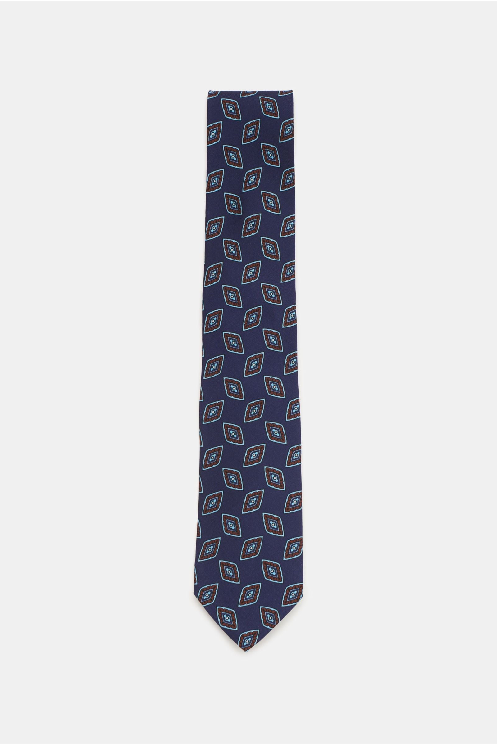STILE LATINO Tie dark blue / light blue / red-brown