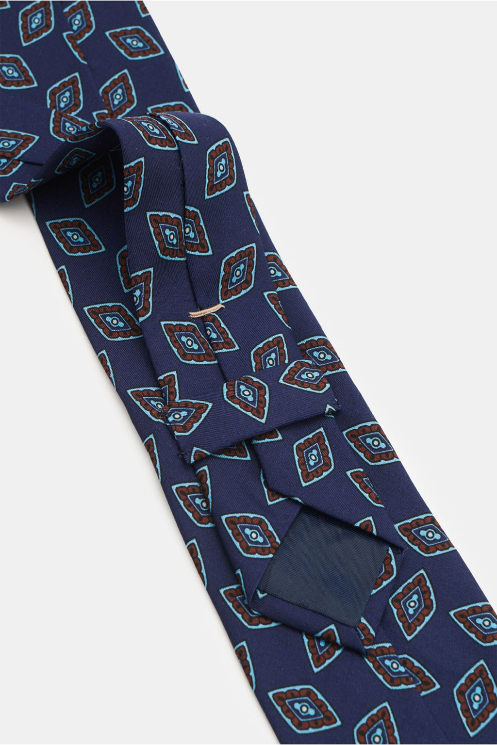 STILE LATINO Tie dark blue / light blue / red-brown