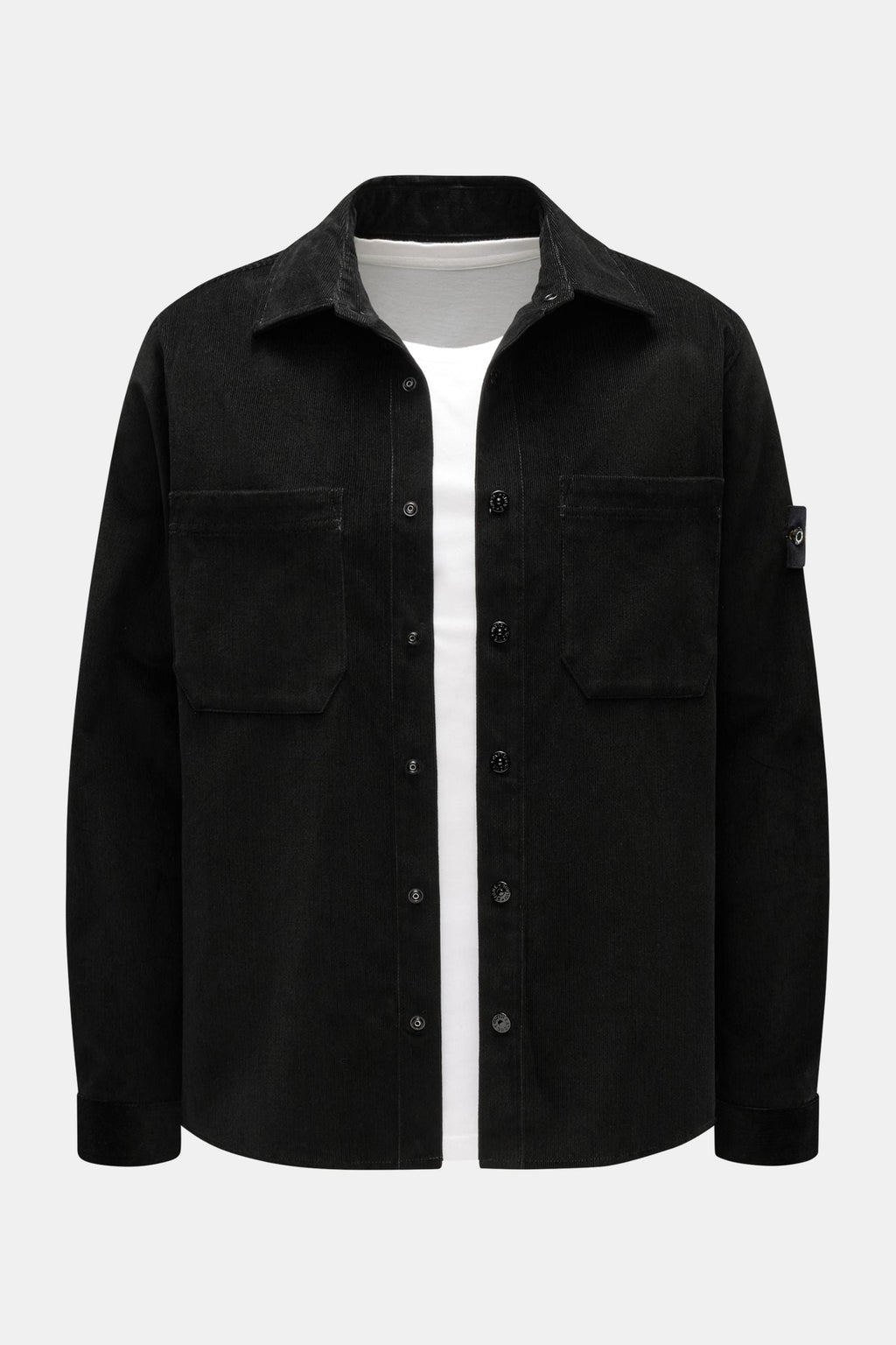 STONE ISLAND Corduroy overshirt — Black