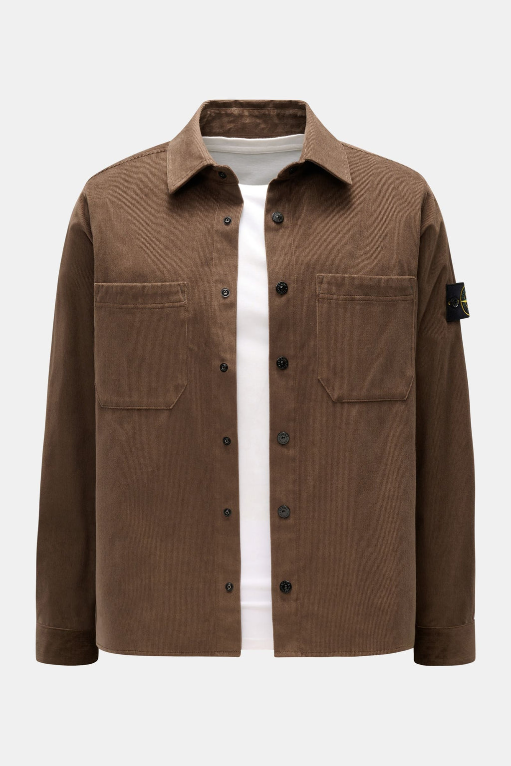 STONE ISLAND Corduroy overshirt — Black
