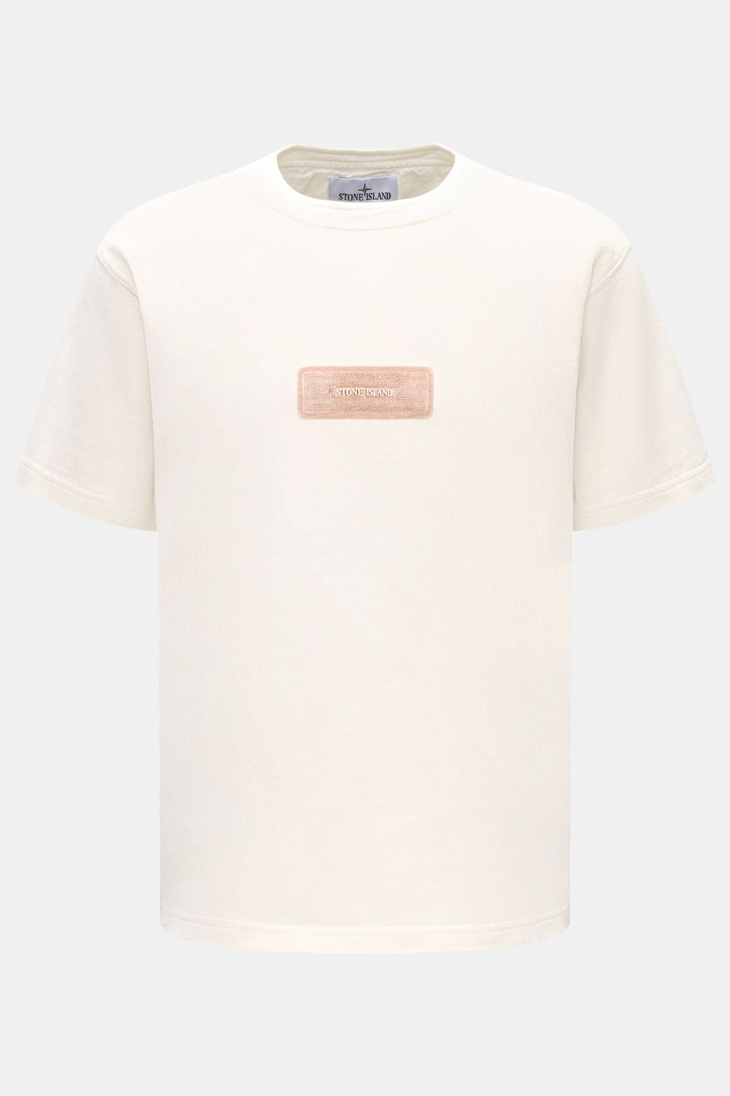 STONE ISLAND Crew neck T-shirt 'Raw Beauty' — Cream