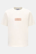 STONE ISLAND Crew neck T-shirt 'Raw Beauty' — Cream