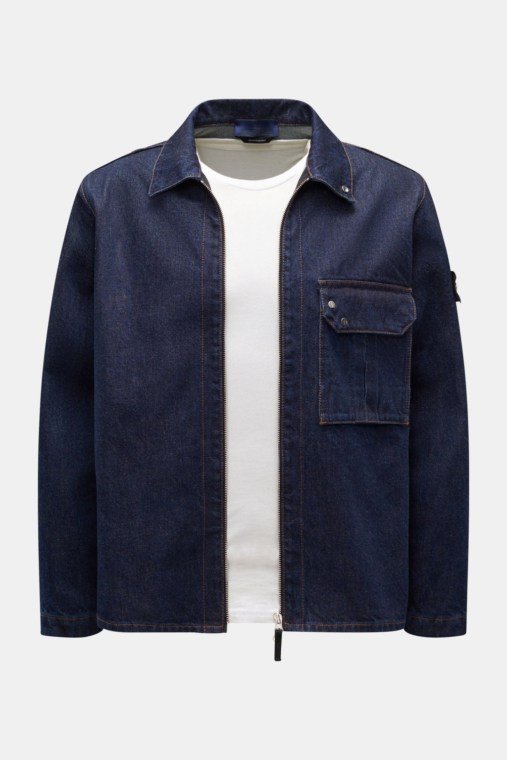 STONE ISLAND Denim overshirt — Black