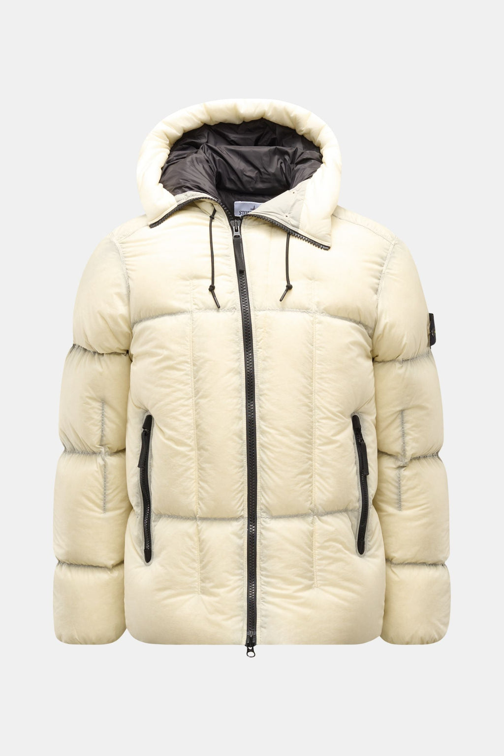STONE ISLAND Down jacket 'Seam Faded Light Nylon Tela'