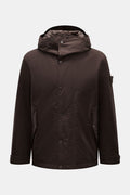 STONE ISLAND Jacket 'Weatherproof Cotton Canvas Ghost Piece' — Dark brown