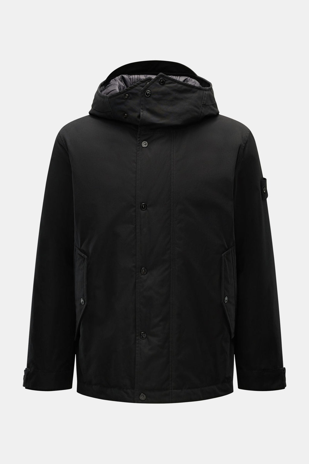 STONE ISLAND Jacket 'Weatherproof Cotton Canvas Ghost Piece' — Dark brown