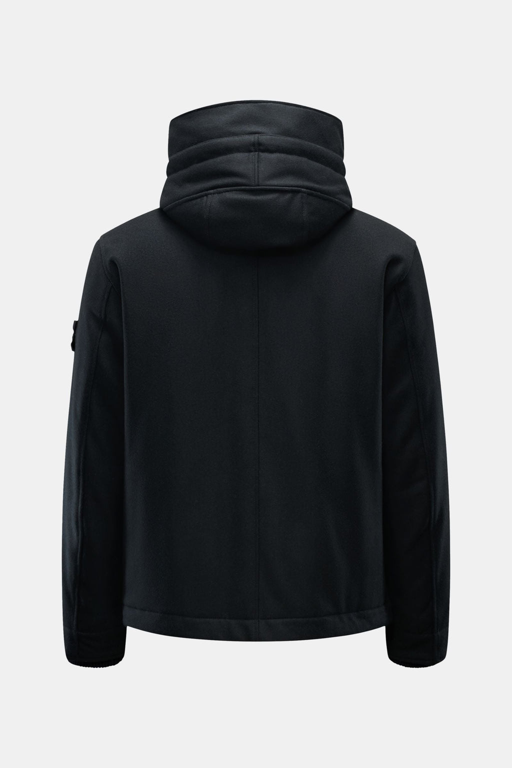 STONE ISLAND Jacket 'Wool Nylon Flannel Ghost Piece' — Navy