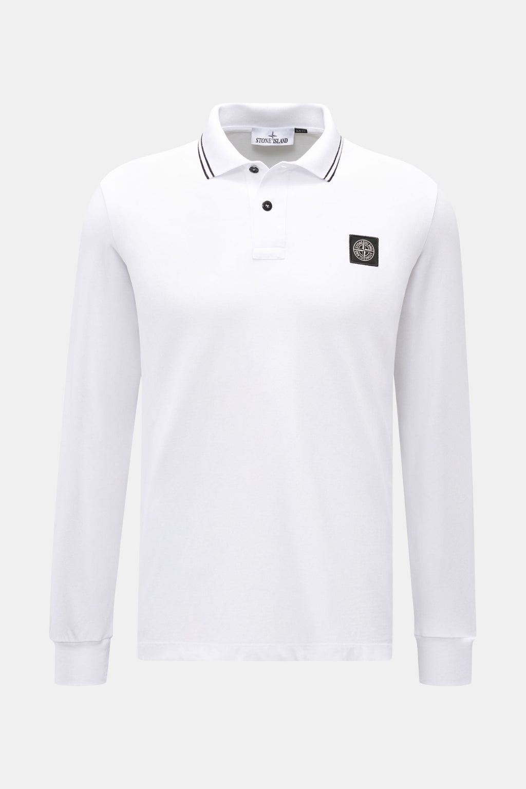 STONE ISLAND Long sleeve polo shirt — Dark navy