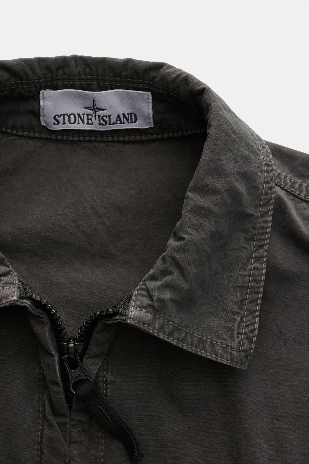 STONE ISLAND Overshirt 'Brushed Canvas' — Olive