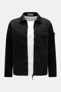 STONE ISLAND Overshirt 'Cotton Satin' — Black