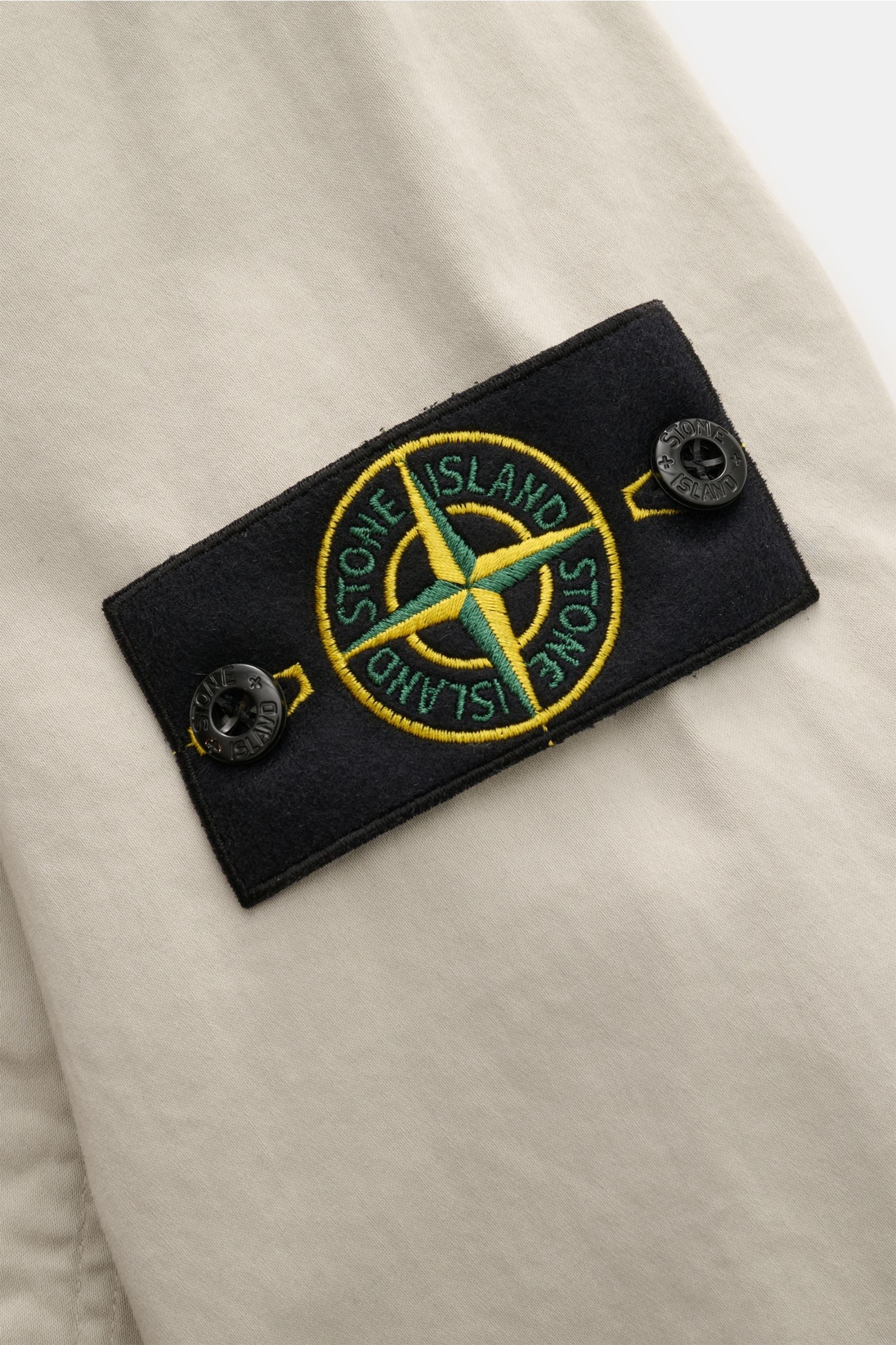 STONE ISLAND Overshirt 'Cotton Satin' — Black