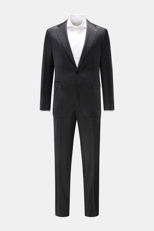 TAGLIATORE Suit 'Vesuvio' — Dark grey mottled