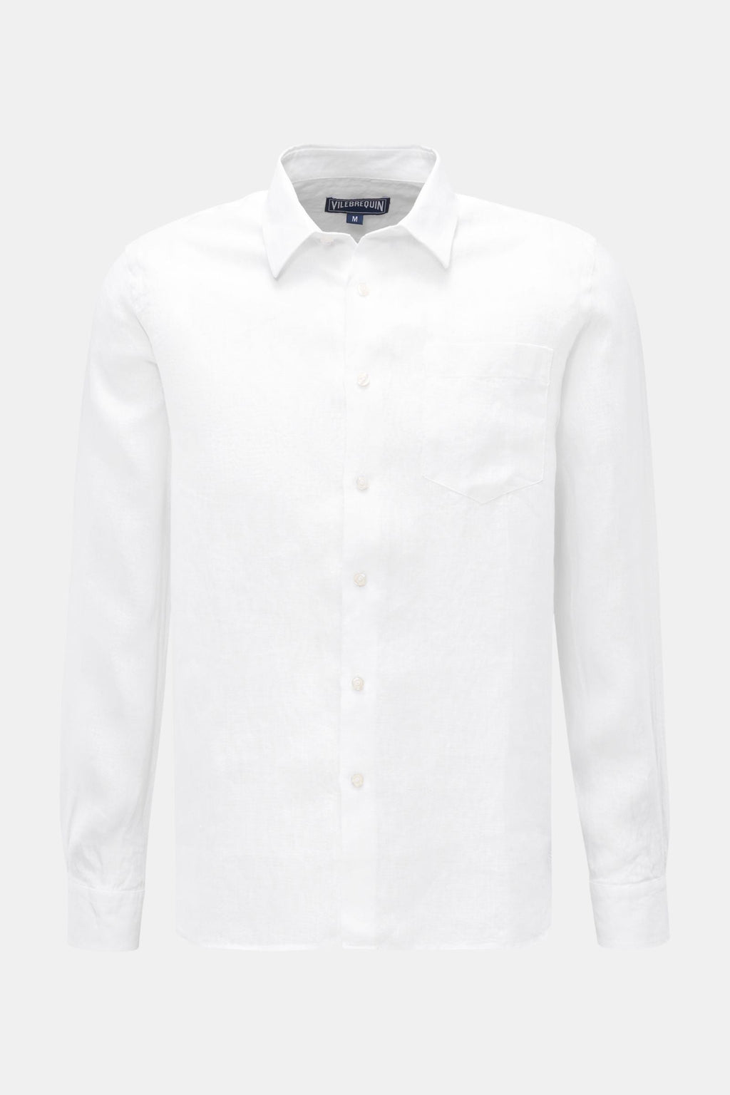 VILEBREQUIN Linen shirt slim — Navy