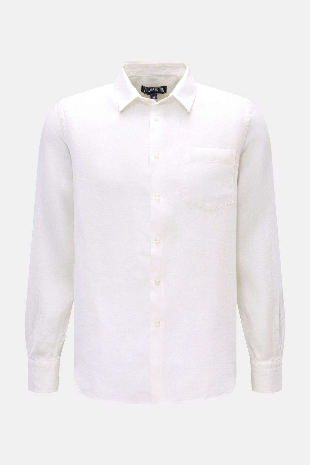 VILEBREQUIN Linen shirt slim — Navy
