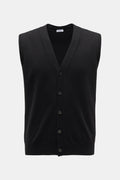VON BRAUN Cashmere knit waistcoat — Black