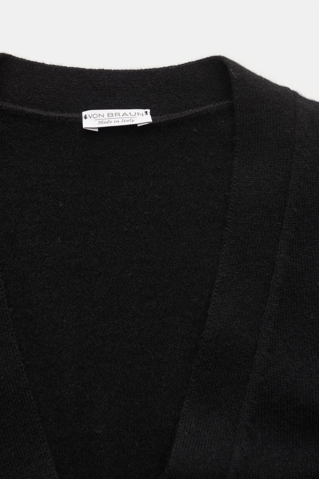 VON BRAUN Cashmere knit waistcoat — Black