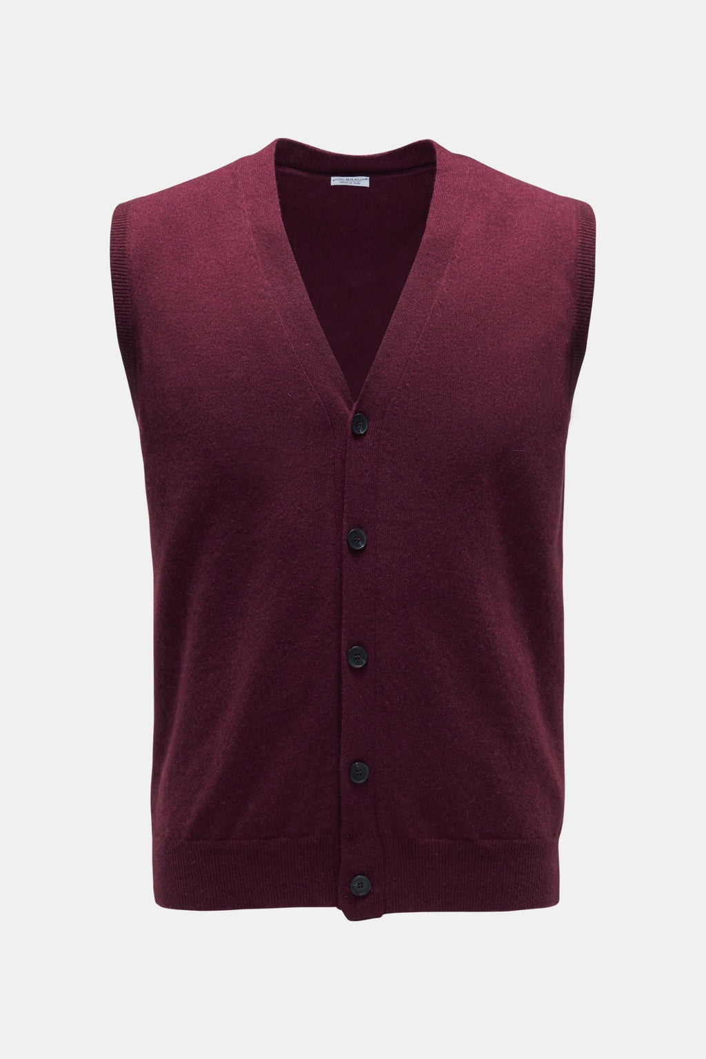 VON BRAUN Cashmere knit waistcoat — Black