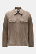 WINDSOR Leather jacket 'Pesaro' — Taupe