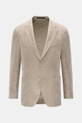 WINDSOR Linen jacket 'Giro' — Beige patterned