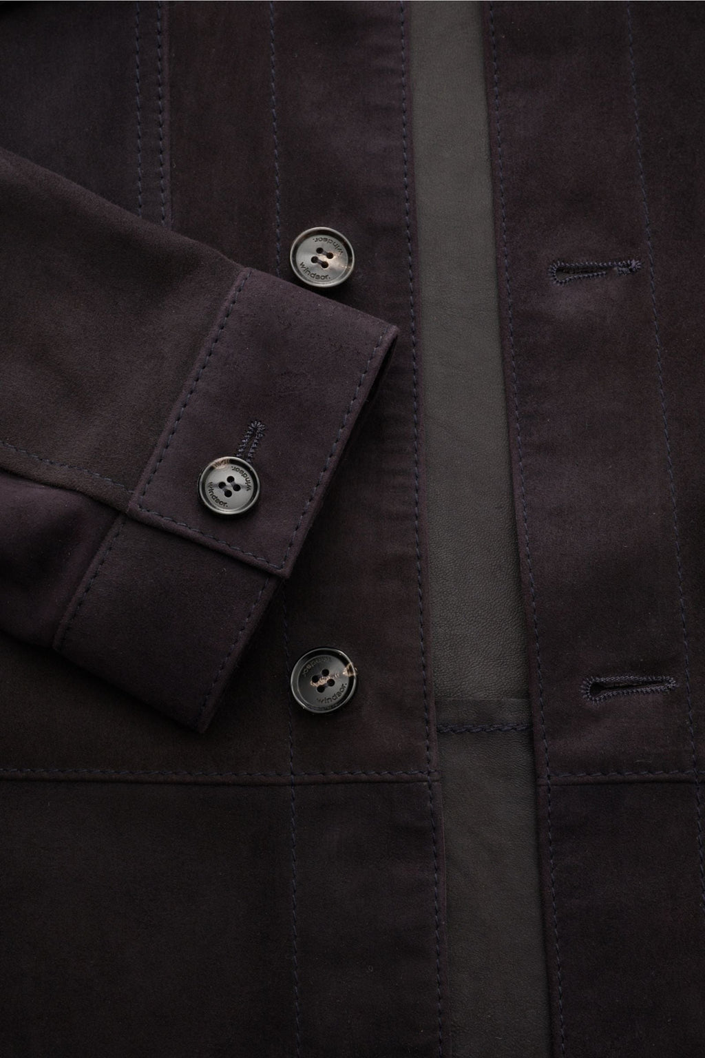 WINDSOR Suede jacket 'Olfano' — Dark olive