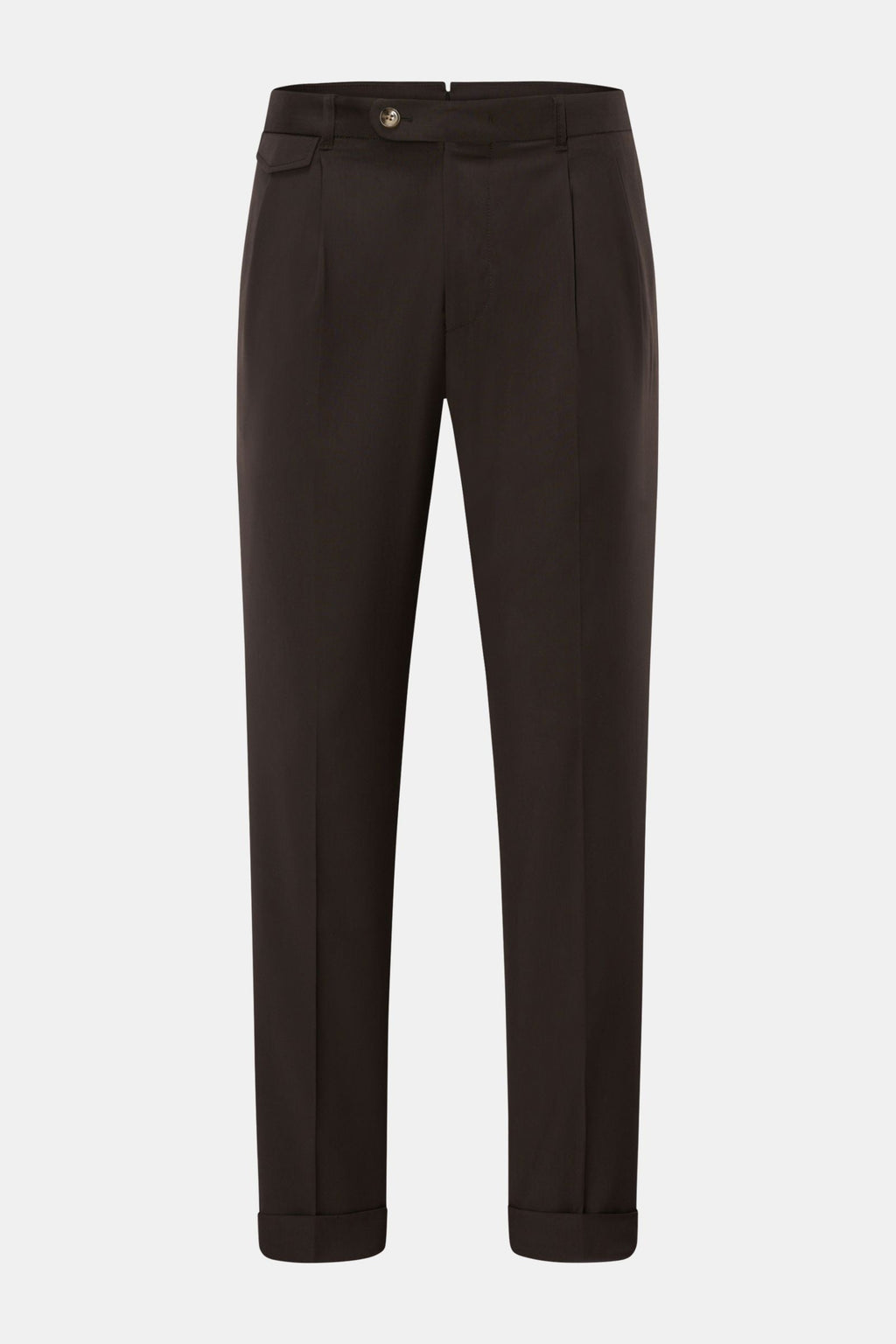 WINDSOR Wool trousers 'Sapo' — Smoky blue